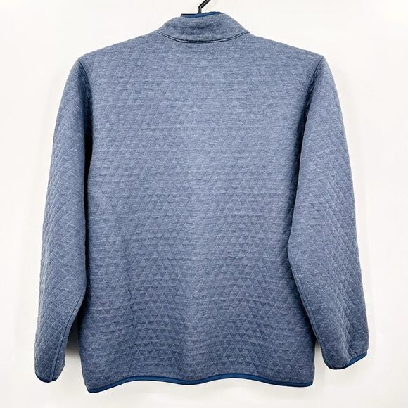 Wilkens Bros Heritage Collection Sweater Mens Size XXL Blue 1/4 Snap Quilted - Picture 2 of 7